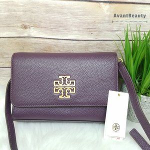 Tory Burch Britten Combo Crossbody New Plum Purple